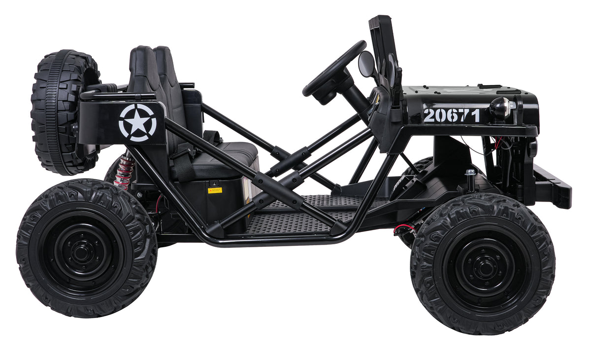Elektrické autíčko STAR čierna Military
