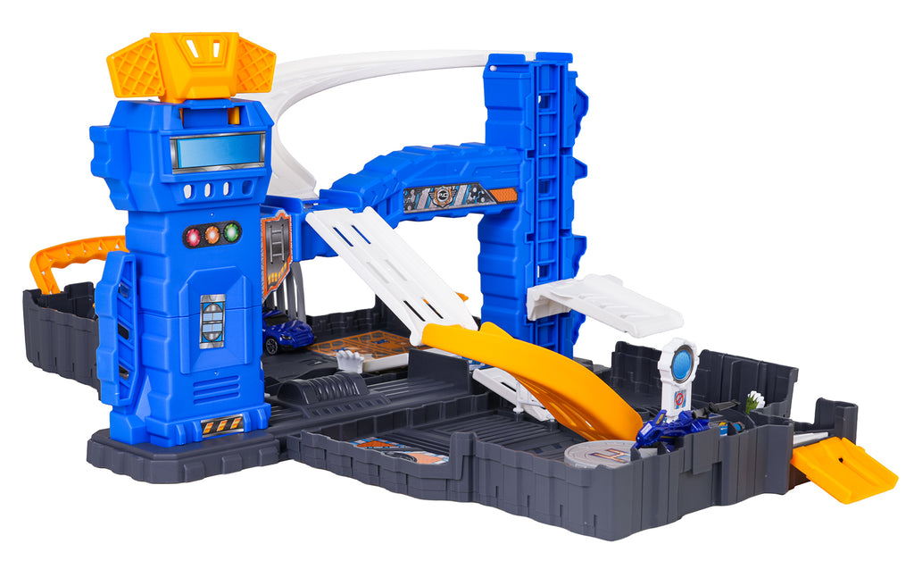 Folding Car Park in Suitcase + Accessories Police Edition