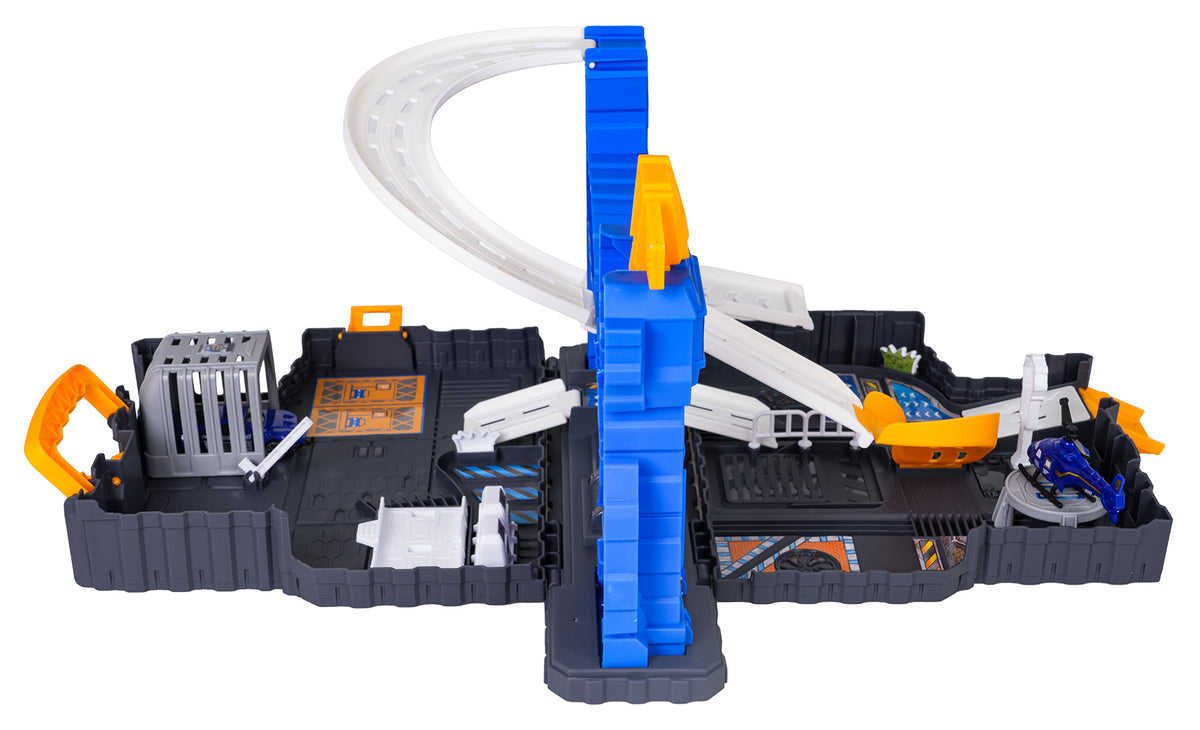 Folding Car Park in Suitcase + Accessories Police Edition