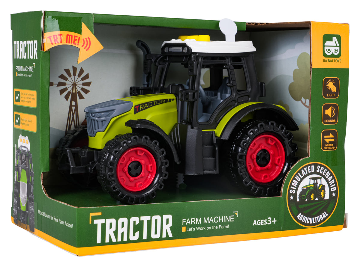 Tractor with Lights and Sound Function Bright Green