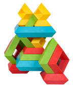 Set of Coloured Shape Stacking Blocks 30el.
