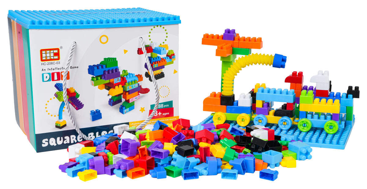 Set of Coloured Construction Blocks 288el.