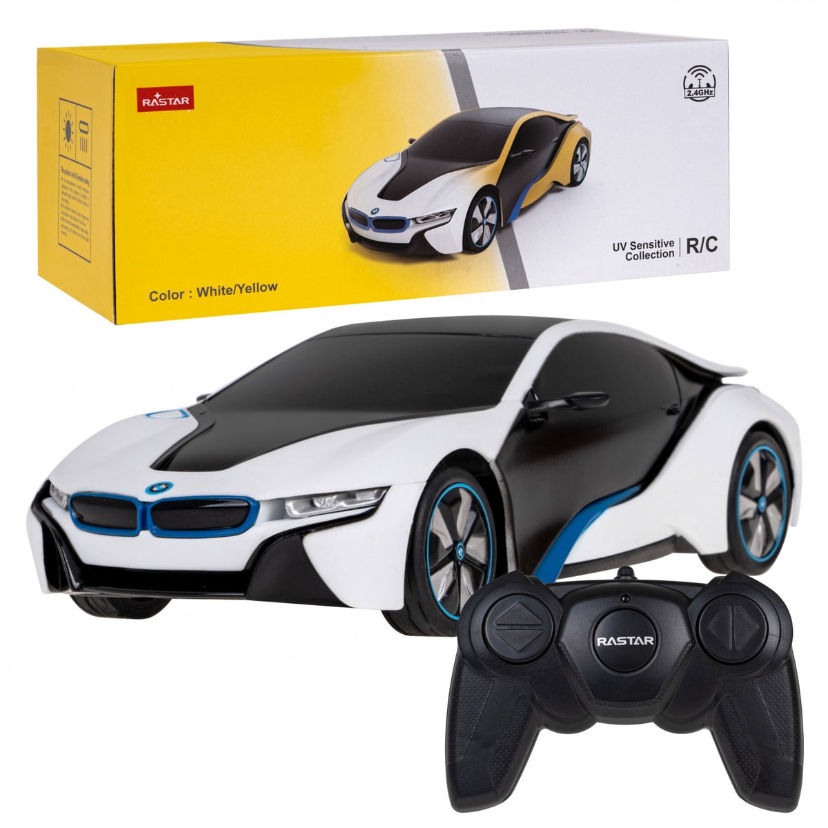 RC auto RASTAR BMW I8 1:24 meniace farbu