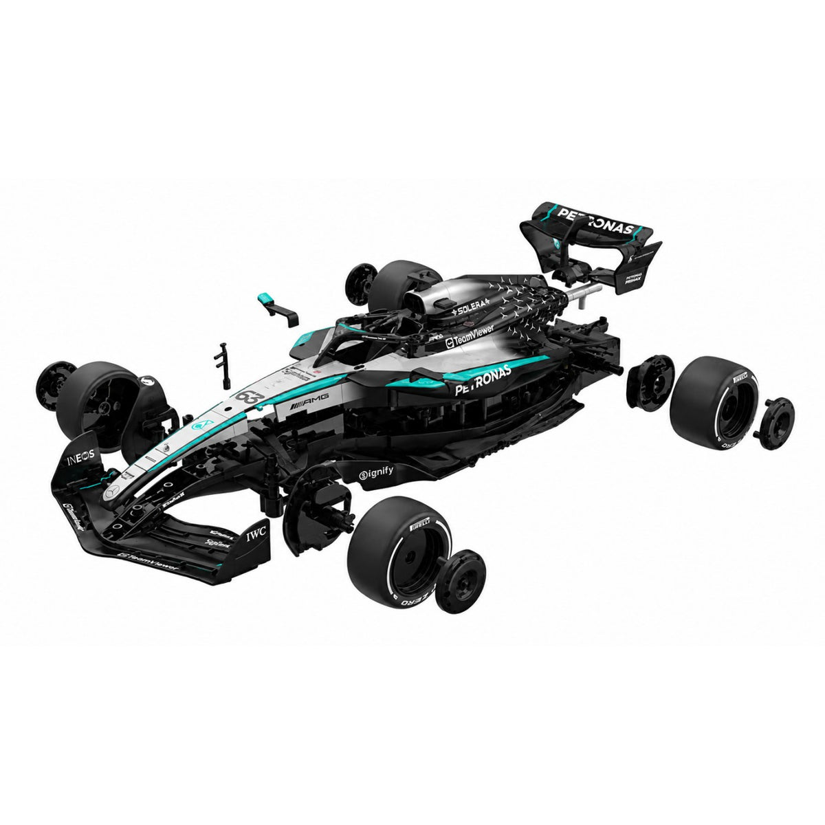 RC auto RASTAR 1:16 Mercedes-AMG F1 W16 E Performance stavebnica – čierne