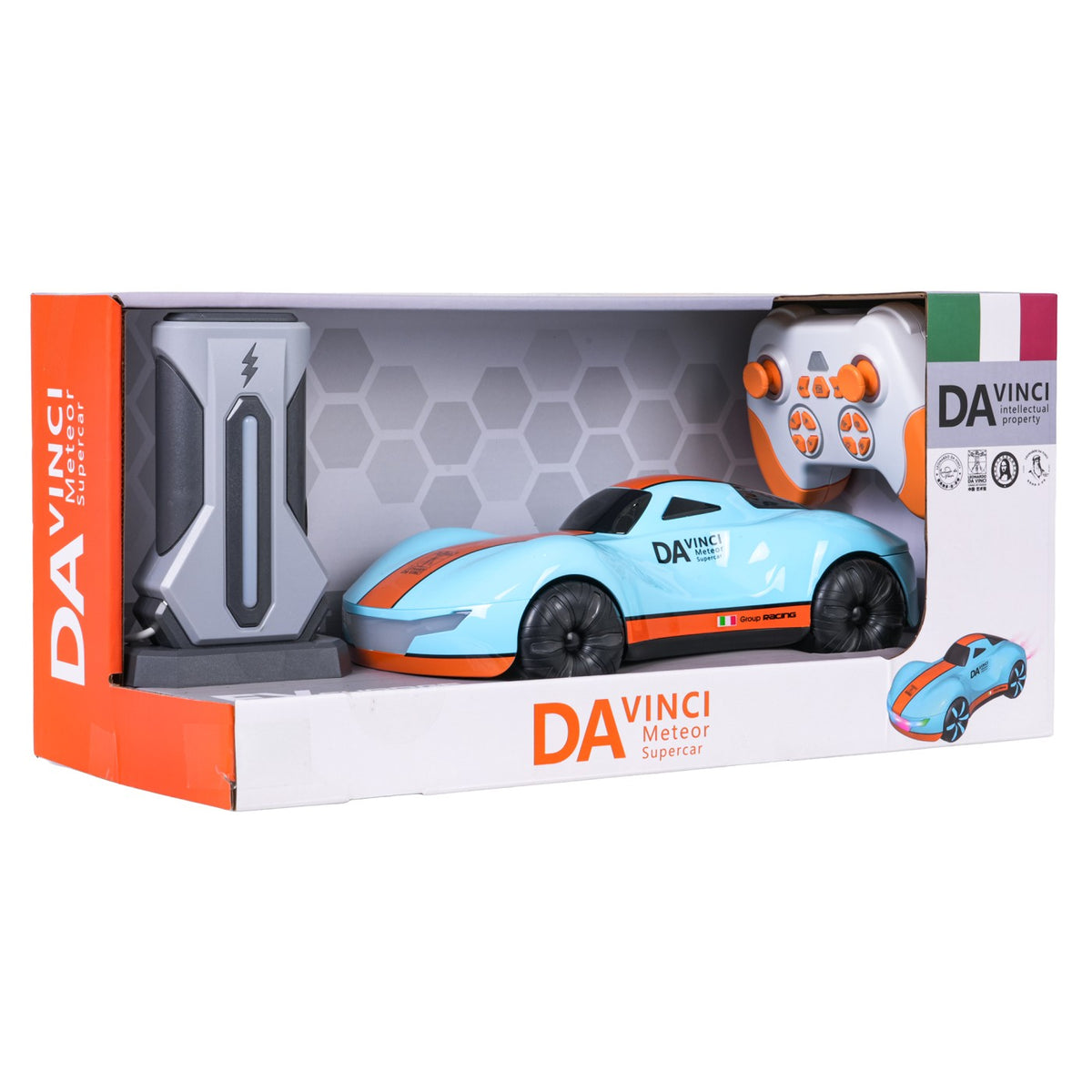RC auto VINCI 1:16 s nabíjacou stanicou – modré