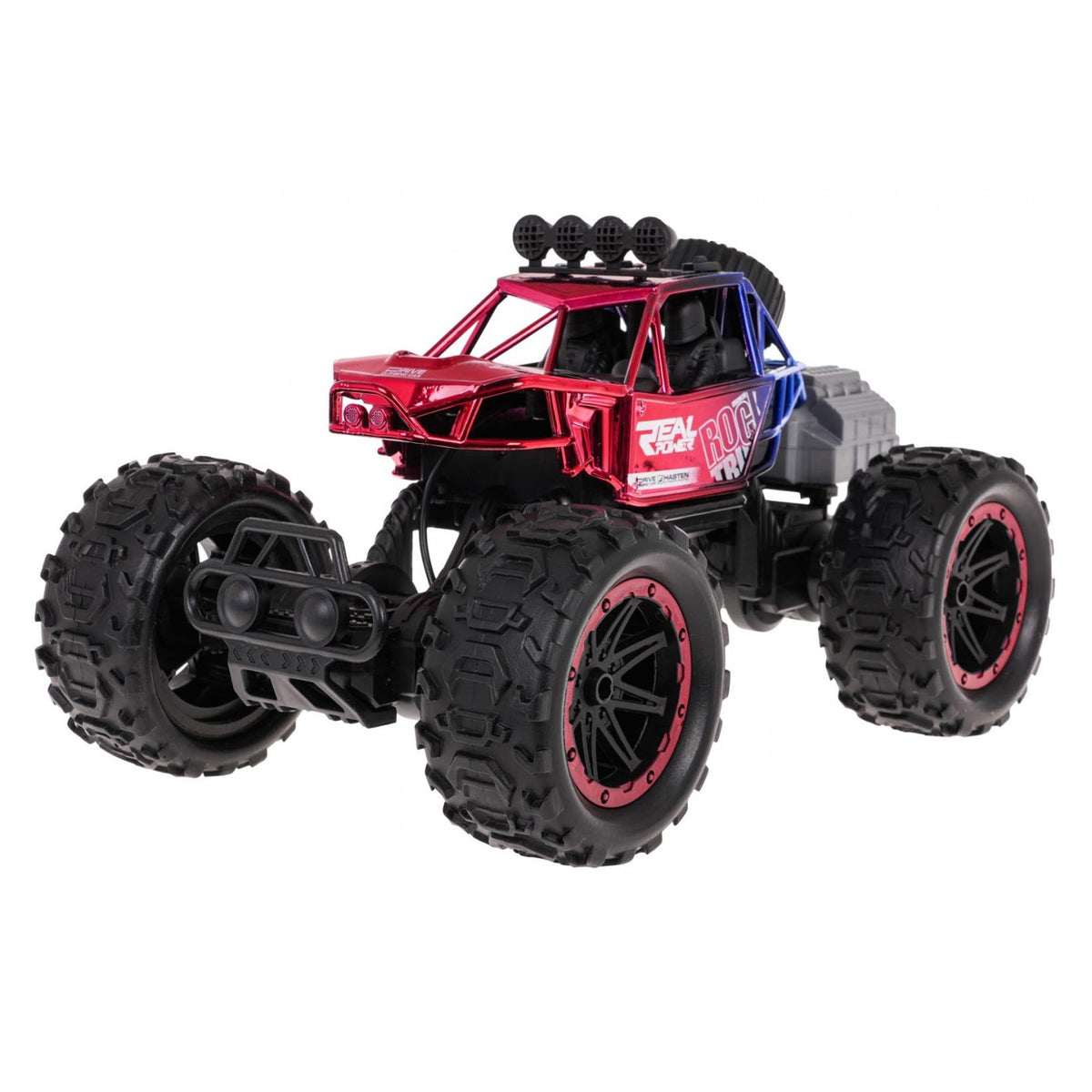 RC REAL ROCK crawler s parným efektom – červená