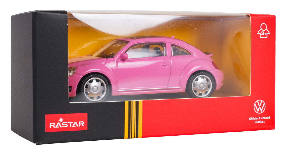 Kovový model RASTAR Volkswagen Beetle 1 : 43 – ružový – pohľad 6