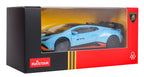 Kovový model RASTAR Lamborghini Huracán STO 1 : 43 – modrý – pohľad 6