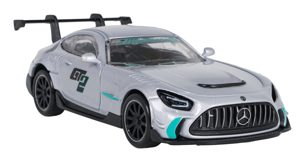 Kovový model RASTAR Mercedes-AMG GT2 1 : 43 – strieborný – pohľad 3