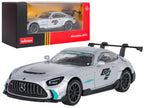 Kovový model RASTAR Mercedes-AMG GT2 1 : 43 – strieborný – pohľad 2