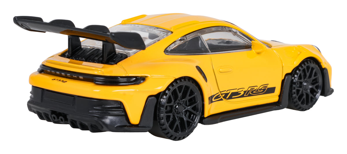 Kovový model RASTAR Porsche 911 GT3 RS 1 : 43 – žltý – pohľad 4