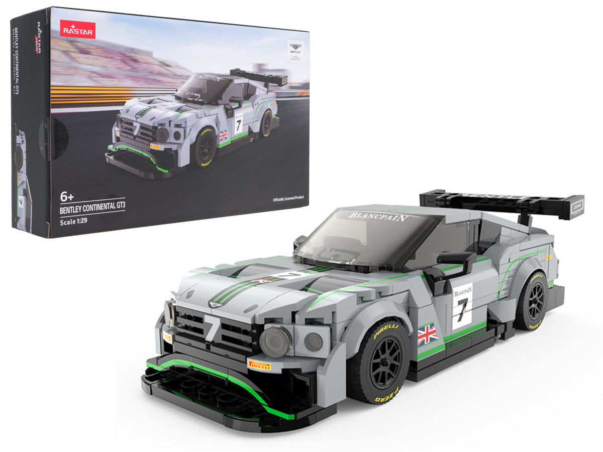 Stavebnica RASTAR Bentley Continental GT3 1 : 29 – sivá, 406 dielov – ďalší pohľad