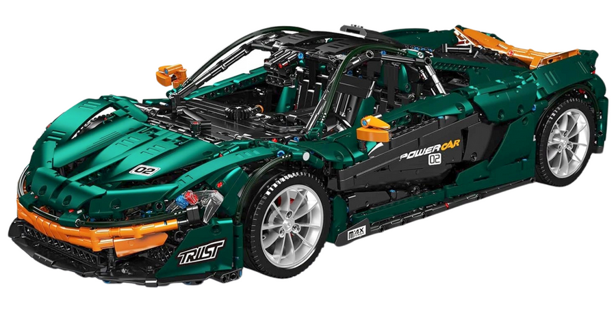 Stavebnica Mold King športové auto 1 : 8 – zelená, 3 268 dielov – pohľad 3