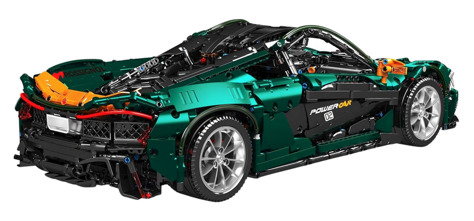 Stavebnica Mold King športové auto 1 : 8 – zelená, 3 268 dielov – pohľad 4