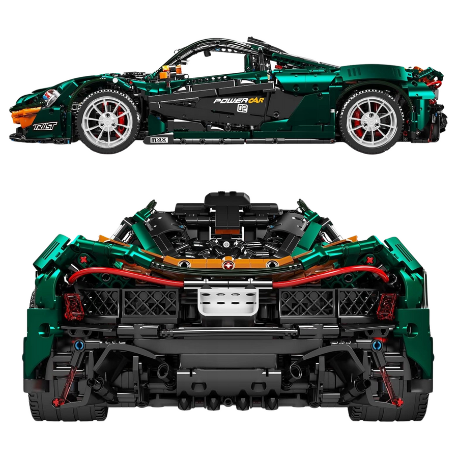 Stavebnica Mold King športové auto 1 : 8 – zelená, 3 268 dielov – pohľad 5