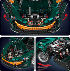 Stavebnica Mold King športové auto 1 : 8 – zelená, 3 268 dielov – pohľad 6