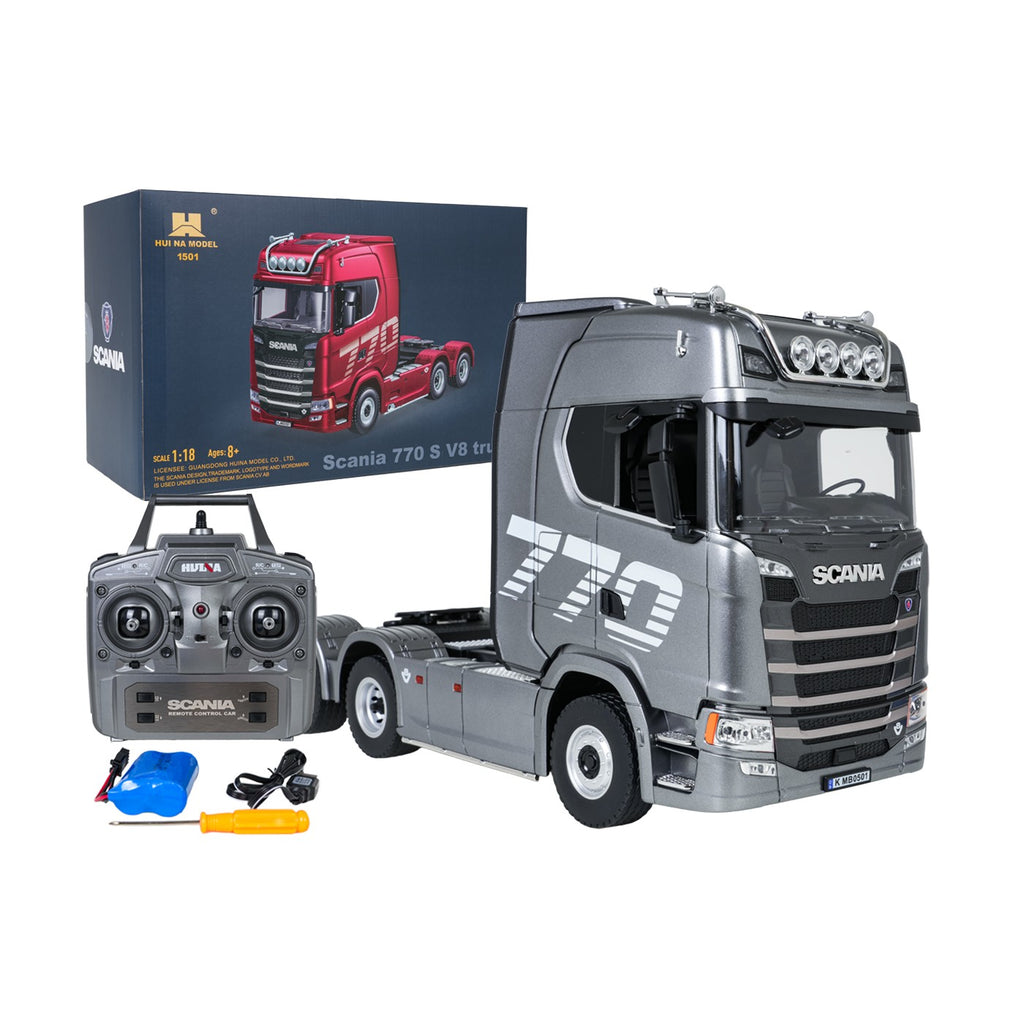 RC ťahač SCANIA 770S 1:18 – sivý – pohľad 1