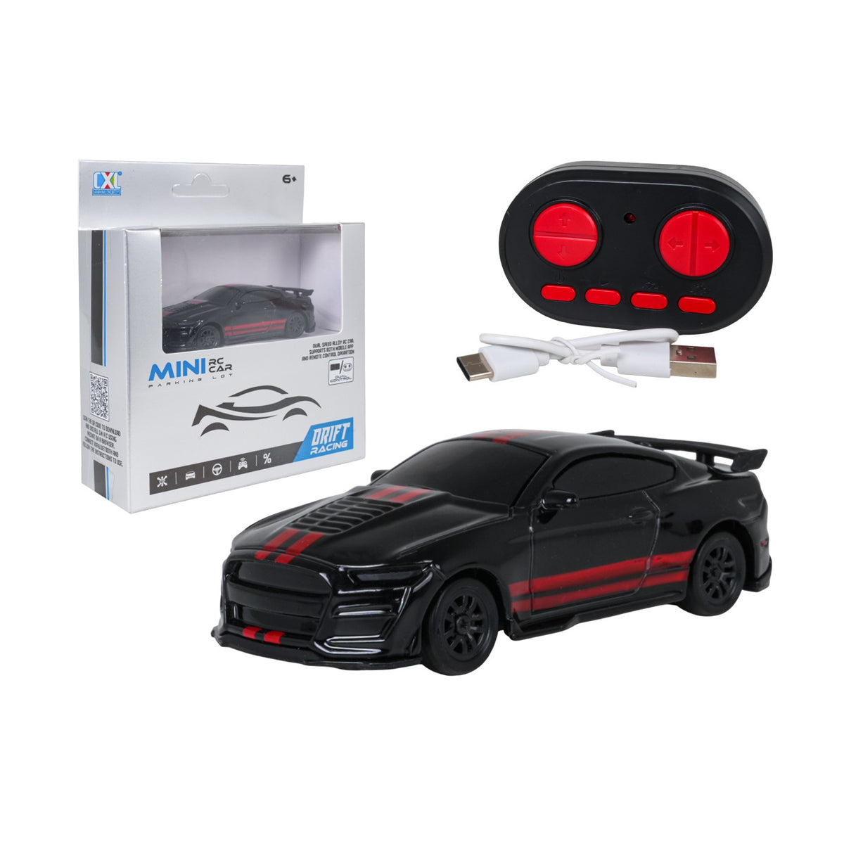 RC auto drift mini 1:64 SPIDER – čierna – pohľad 1