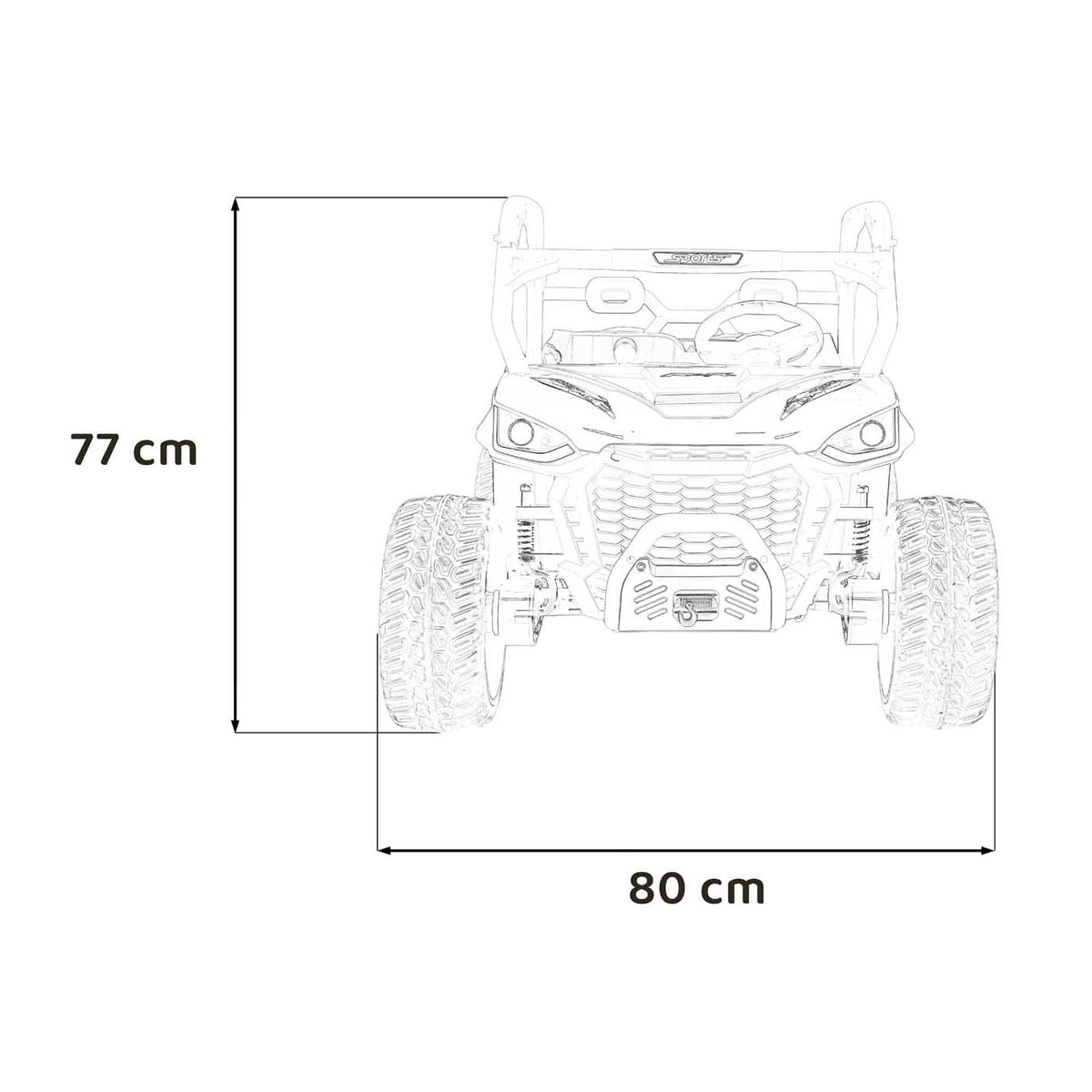 Elektrické autíčko Farmer Truck UTV Racing 24 V – modré – fotografia 2