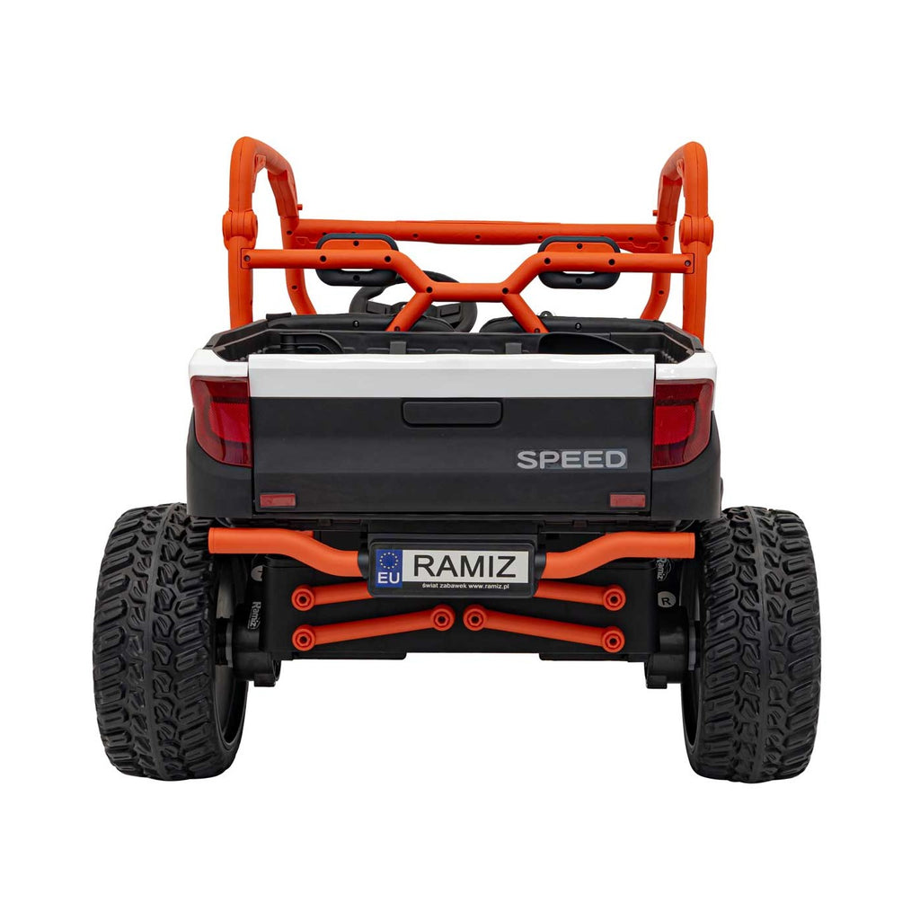 Elektrické autíčko Farmer Truck UTV Racing 24 V – biele – fotografia 8