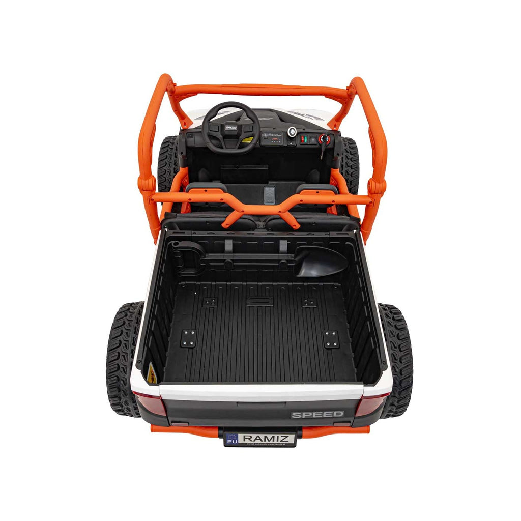 Elektrické autíčko Farmer Truck UTV Racing 24 V – biele – fotografia 11