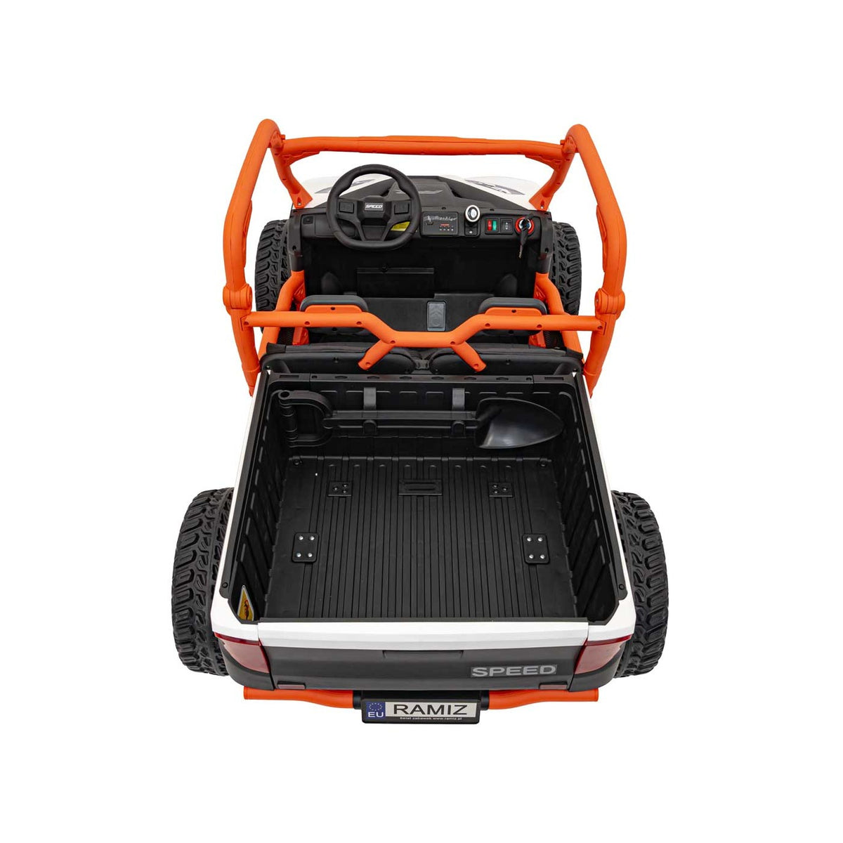 Elektrické autíčko Farmer Truck UTV Racing 24 V – biele – fotografia 11