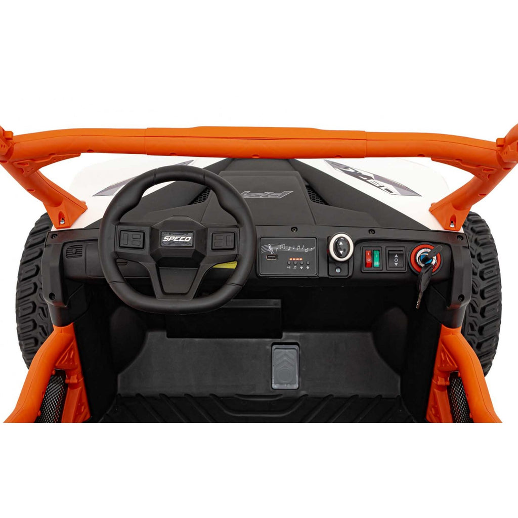 Elektrické autíčko Farmer Truck UTV Racing 24 V – biele – fotografia 12