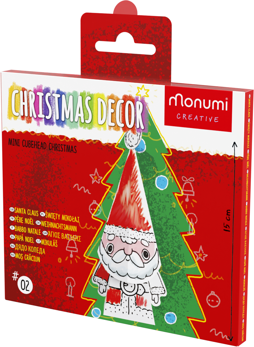 Vianočná 3D omaľovánka Santa Claus – 2
