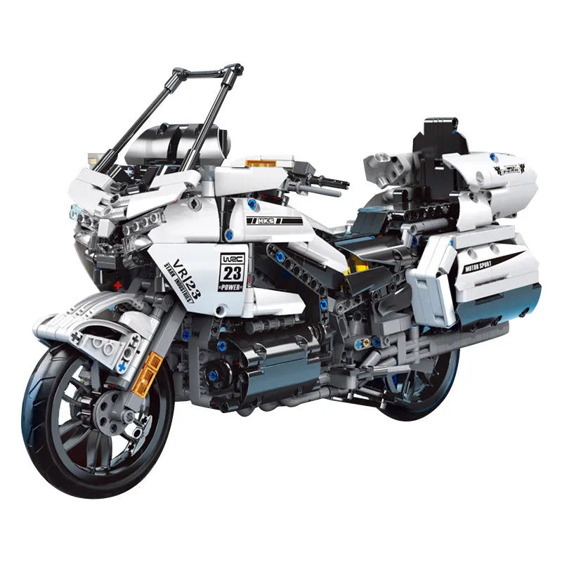 Stavebnica bielej motorky – 1 328 dielov