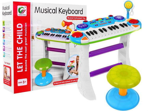 Detský keyboard BB335B so stojanom a stoličkou – 1