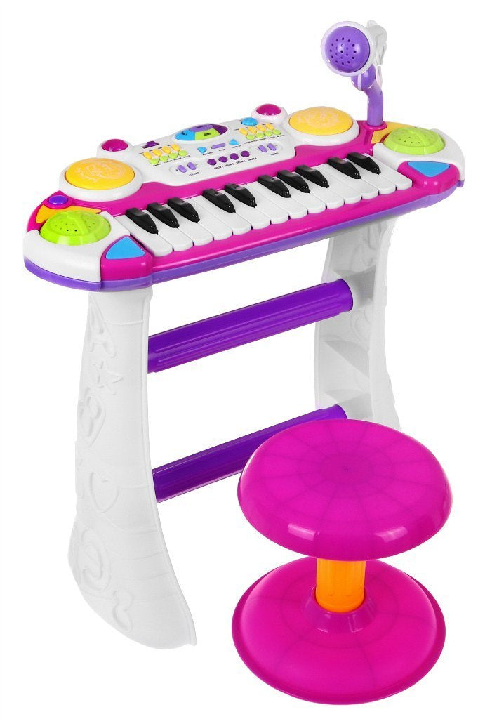 Detský keyboard BB335D so stojanom a stoličkou – 3