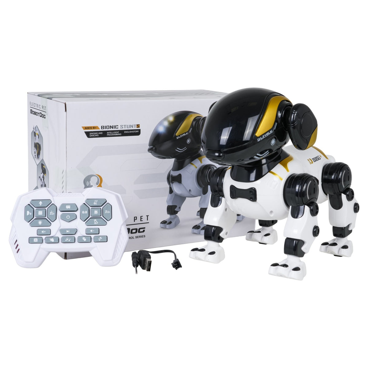 RC robotický psík BUNNY s hlasovým ovládaním – biely – 7